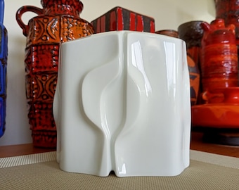 Vintage 1960's Furstenberg vase, German pottery, fat lava era, retro mid century modern decor