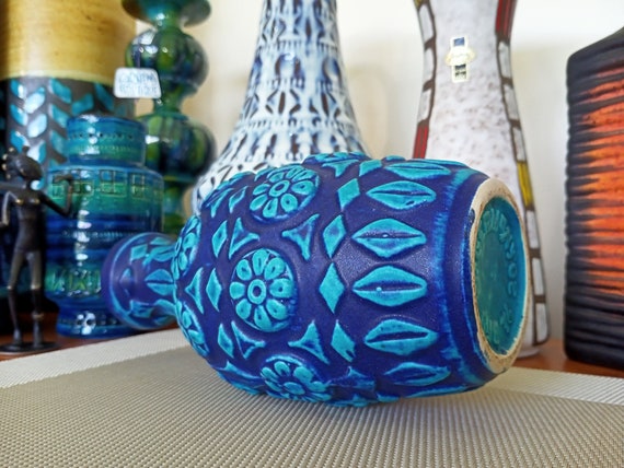Vintage 1960's Bay Keramik Vase, West German Fat Lava Pottery