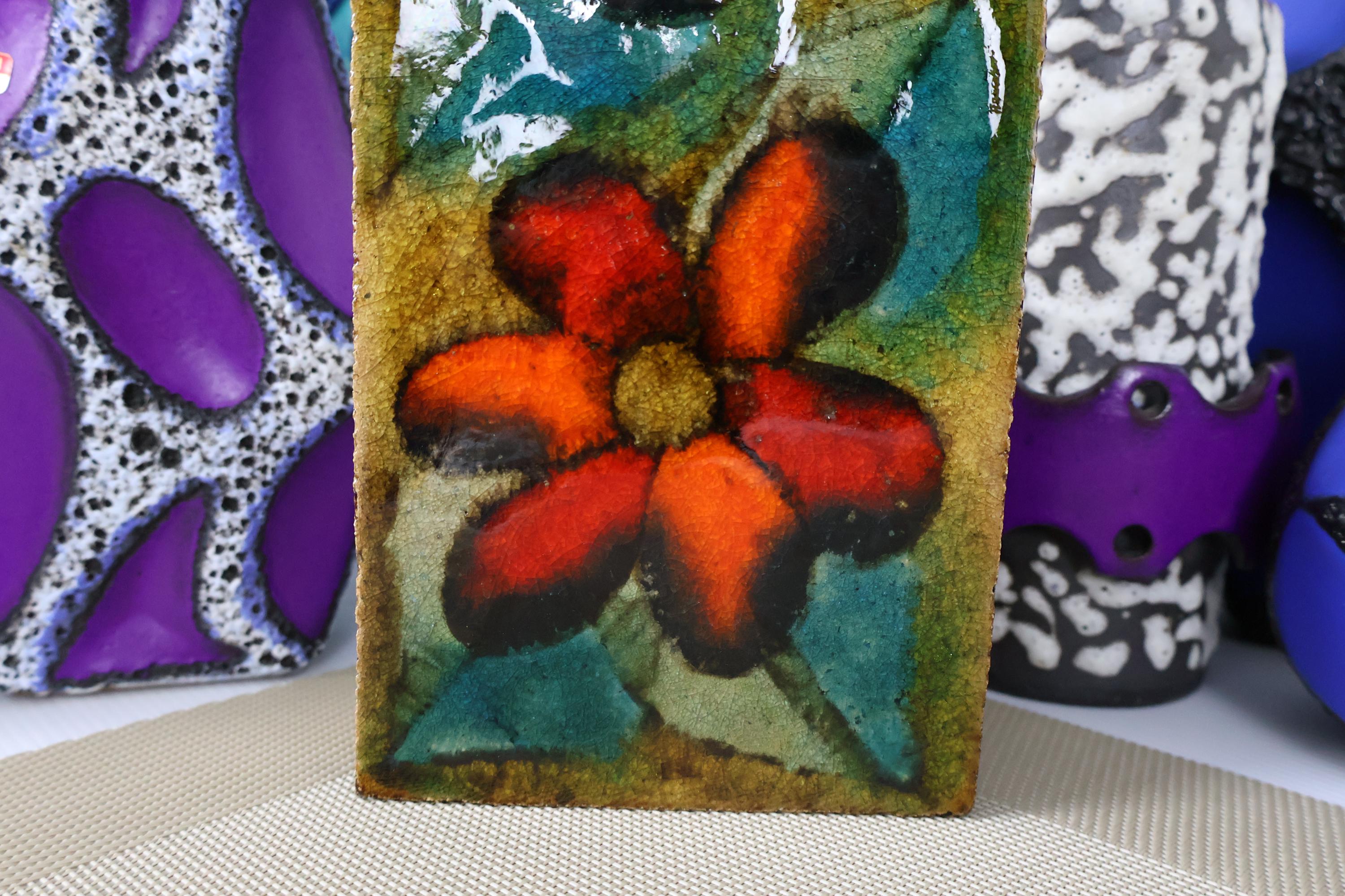 Vintage 1960's Ruscha Wall Plate, West German Fat Lava Pottery