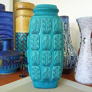 Vintage 1960's Bay Keramik Vase, West German Fat Lava Pottery
