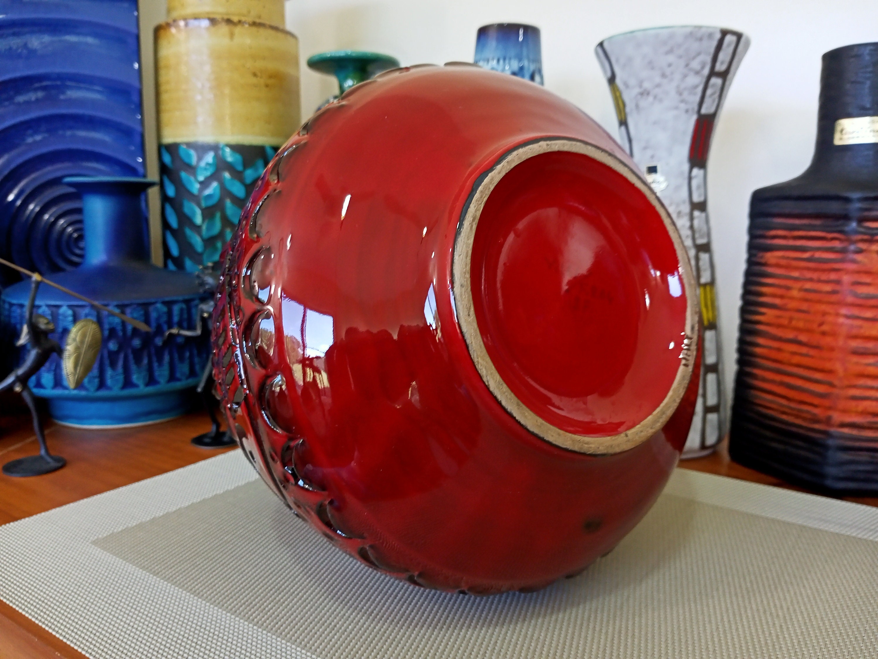Vintage 1960's Alvino Bagni Vase, Italian Pottery, Mid Century