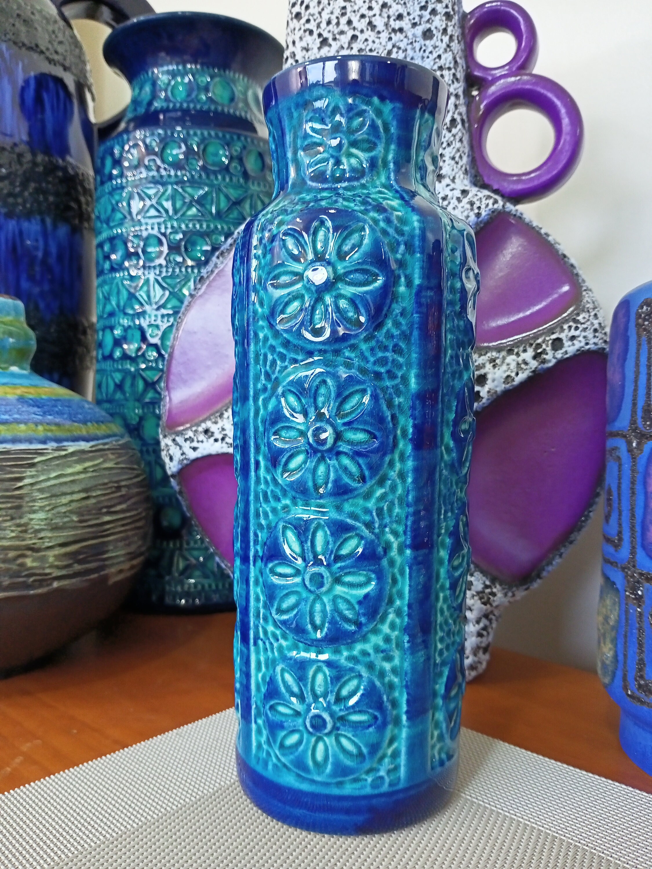 A Vintage 1960s Bay Keramik Vase, West German Pottery, Fat A Vintage 1960s Bay Keramik Vase, West German Pottery, Fat