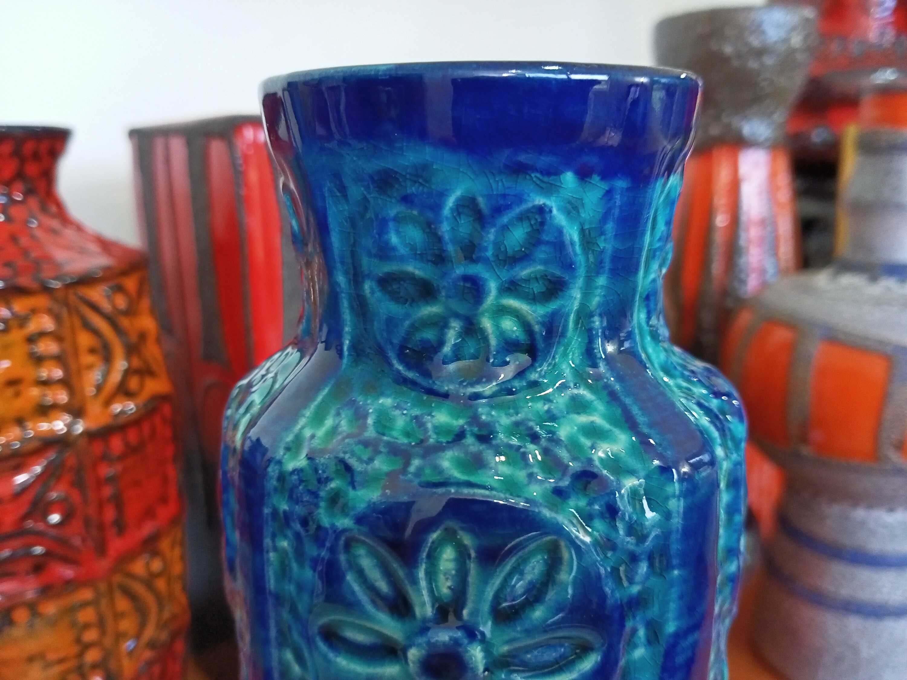 A Vintage 1960s Bay Keramik Vase, West German Pottery, Fat A Vintage 1960s Bay Keramik Vase, West German Pottery, Fat