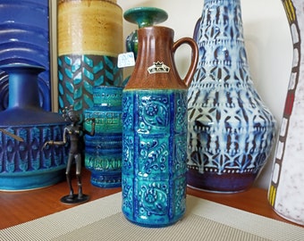 Vintage 1960's Bay Keramik Vase, West German Fat Lava Pottery