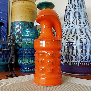 70s vase orange, fat lava look - Etsy 日本