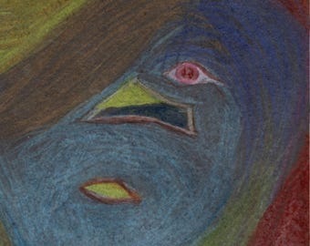 Grace abstraite - Portrait expressionniste aux couleurs vives