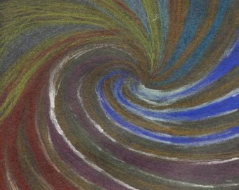 Spirale - Art abstrait : rouge, orange et jaune ardents