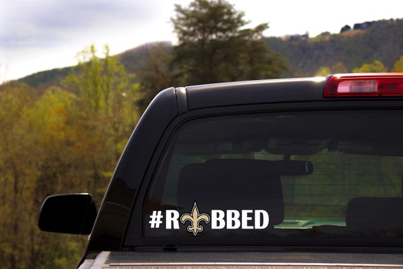 Orleans Saints NFL Black Gold Car Bumper Sticker Decal 4 X 5