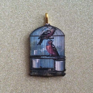 Birdcage Pendant/Birdcage Jewelry/ BirdCage Brooch/ Vintage Birdcage Pin/Ornate Birdcage Brooch/Birdcage Jewellery/Birdcage Lapel Pin