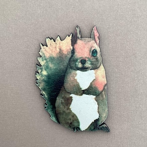 Squirrel Jewellery/Squirrel Brooch/Squirrel Badge/Squirrel Pin /Squirrel gift ideas/Squirrel Accessory/ Laser Cut SquirrelPendant