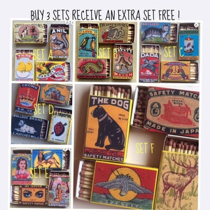 Vintage Matchboxes,Matchbox wedding favors,Matchbox lover gifts,Matchboxes,secret Santa gifts,Matchbox holder,Dog matchboxes,Animal marches