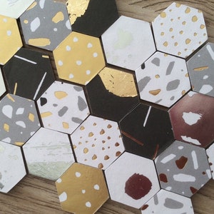 Hexagon Fridge Magnets /Memo Board Magnets/Planner Magnets/Trendy Magnets/Minimalist Magnets /Gold Magnets/Boho Fridge Magnet sets