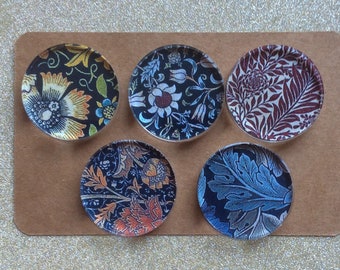 Aimants pour réfrigérateur William Morris/Aimants créatifs/William Morris/Idées cadeaux William Morris/Aimants mouvement esthétique