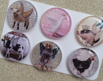 Farm Animal Magnets,Pig Magnets,Goose Magnets,Chicken Magnets,Sheep Magnets,Cow Magnets,Farm Animal gift ideas,Farm Animal Fridge Magnets