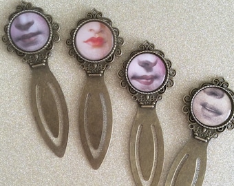 Lips Bookmark ,Lovers Lips Bookmark,Lip lover gift,Edwardian Lip Bookmark,Bookworm gifts,Unusual Bookmarks,Readers Gifts,Luscious Lips gifts