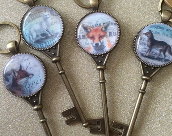 Llavero Fox/Llavero Fox / Llavero Fox /Llavero Fox de invierno/Llavero zorro del bosque/Regalos Fox para mamá / Idea de regalo Fox/Regalo Fox Lover