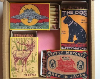 Vintage Matchboxes,Matchbox collection s,Matchbox lover gifts,Matchboxes,Matchstick gifts,Matchbox holder,Dog matchboxes,Animal marches