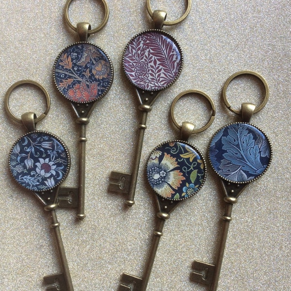 William Morris Keyrings,William Morris Keychain,William Morris Gifts,Liberty London Keychain,William Morris lover gift ideas,Liberty London