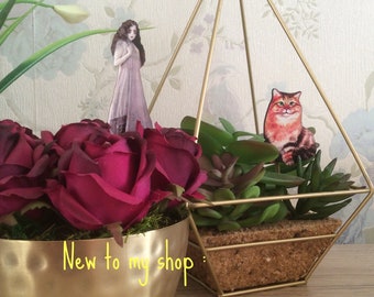 Pflanzenliebhaber Geschenke, Pflanzenkunst, Katzenpflanzpfahl, Katzenliebhaber Geschenke, Zombie-Kid-Geschenke, Pflanzendekor, Pflanzenzubehör, Topfpflanzengeschenke, Topfkumpel