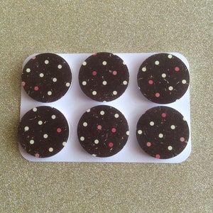 Spotty Magnets /Memo Board Magnets/Magnets /Dots Magnets/Choreboard Magnets /Magnet sets/ Patterned Magnets/Polka Dot Magnets