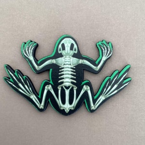 Frog Pin/Frog Skeleton Badge/Frog Pin /Frog Pendant/ Frog Accessories/Frog Jewelry/Frog Jewellery/ Frog X-ray Pins/ Frog Brooch/ Frog Badge