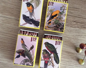 Smokers gift,Matchbox lover gifts,Phillumeny,Bird Matchboxes,Bird Matchstick gifts,Vintage Bird Matchbox holder,matchboxes