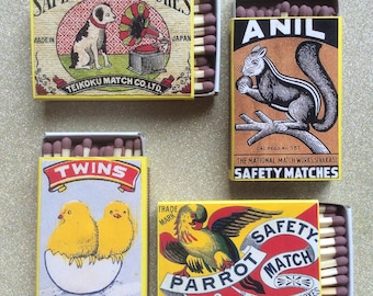 Vintage Matchboxes,Matchbox collection s,Matchbox lover gifts,Matchboxes,Matchstick gifts,Matchbox holder,Dog matchboxes,Animal marches
