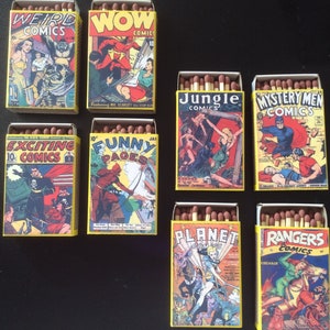 Vintage Matchboxes,Matchbox collection s,Matchbox lover gifts,Comic Book gift ideas,Comic Books,Matchboxes,Matchstick gifts,Matchbox holder