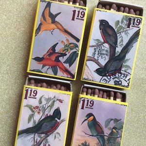Phillumenists gift,Matchbox lover gifts,Phillumeny,Bird Matchboxes,Bird Matchstick gifts,Vintage Bird Matchbox holder,matchboxes