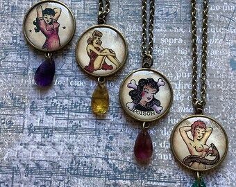Ideas de regalos para amantes de los tatuajes, Joyería vintage con tatuajes, Regalos para mujeres amantes de los tatuajes, Accesorios para tatuajes, Regalos para amantes de los tatuajes
