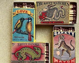 Vintage Matchboxes,Matchbox collection s,Matchbox lover gifts,Matchboxes,Matchstick gifts,Matchbox holder,Dog matchboxes,Animal marches