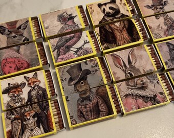 Animal lover gift idea,Matchboxes,Matchbox gifts,Candle gifts,Matchboxes,Matchstick gifts,Matchbox holder,Raccoon matchboxes,Animal matchbox
