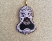 Door Knocker Pendant Door Knocker Jewelry Gargoyle Pendant Architecture Pendant Jareth Pendants Victorian Door Knocker Jewellery
