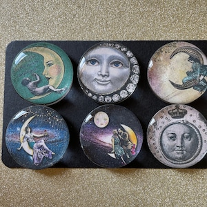 Cadeau pour amoureux de la lune, ensembles d'aimants lune, aimants lune céleste, cadeaux homme sur la lune, cadeaux amoureux lune, idées cadeaux célestes, remplissage de bas lune image 1