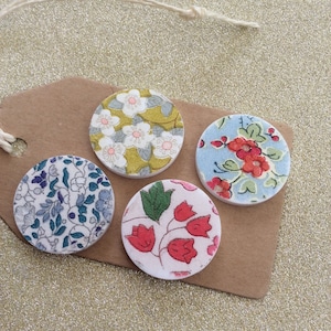 Liberty Fridge Magnets /Liberty Betsy Magnets/Magnets /Liberty London Magnet sets/ Floral Magnets/Button Magnets