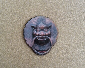 Wooden Door Knocker Pin/Door Knocker Brooch /Labyrinth Brooches/Architecture Pin Brooch/Jareth Pendants/ Victorian Door Knocker Jewellery