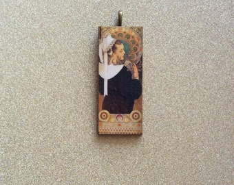 Alphonse Mucha Pendant/Art Nouveau Pendant /Mucha Needle Minder/Alphonse Mucha Brooch /Mucha Pendant/Feminine Pendant/Art Nouveau Jewellery