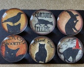 Black Cat Fridge Magnets /Black Cat Magnets/Gifts for Cat  lover/Halloween magnets/  Black Cat Memo Board Magnets /Halloween Cat lover Gift