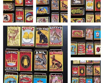 Vintage Matchboxes,Matchbox collection s,Candle gifts,Matchboxes,Matchstick gifts,Matchbox holder,Dog matchboxes,Animal marches