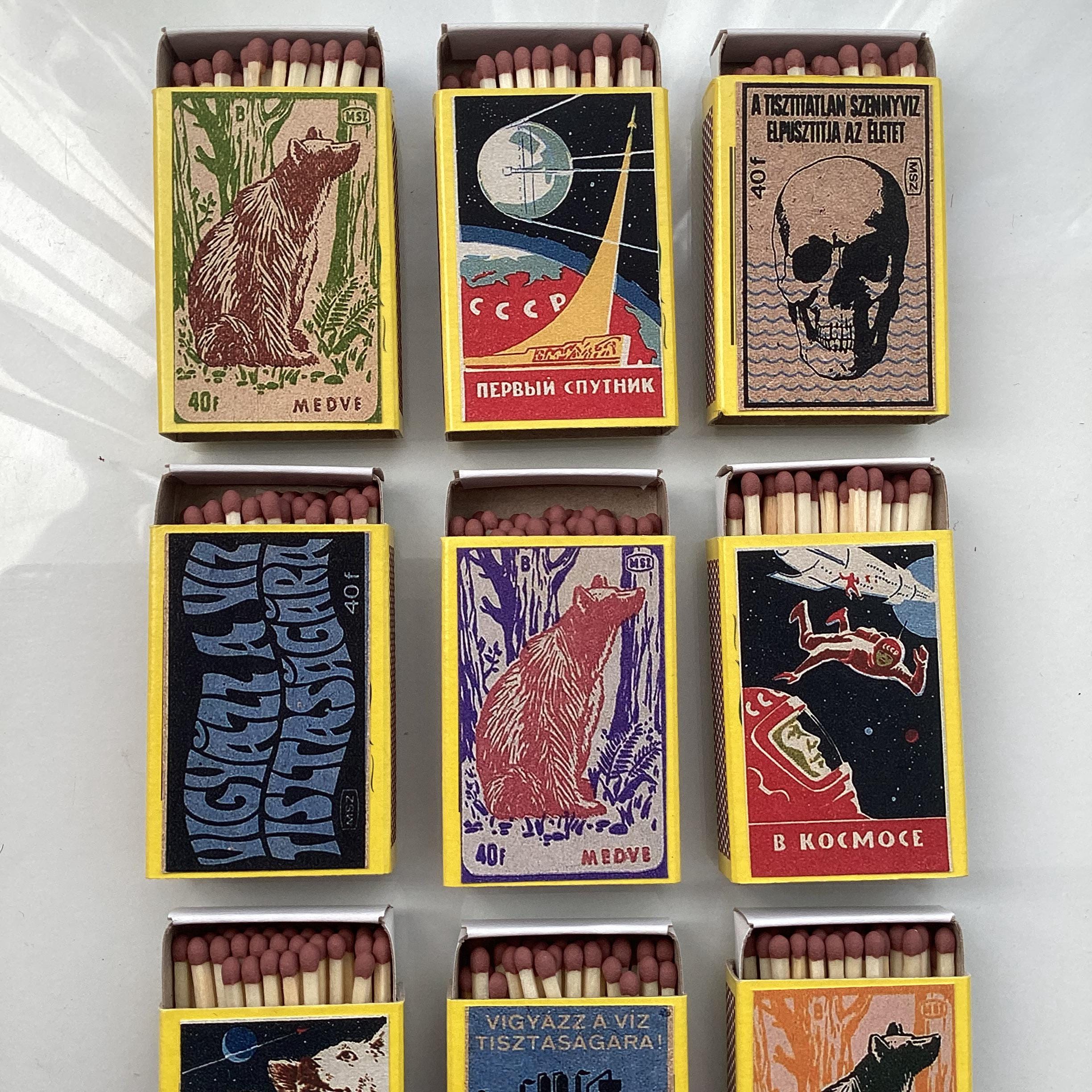Matchboxes Russian Collection Vintage Russian Matchbox Collections, Space Dog Gifts, Soviet Union ...