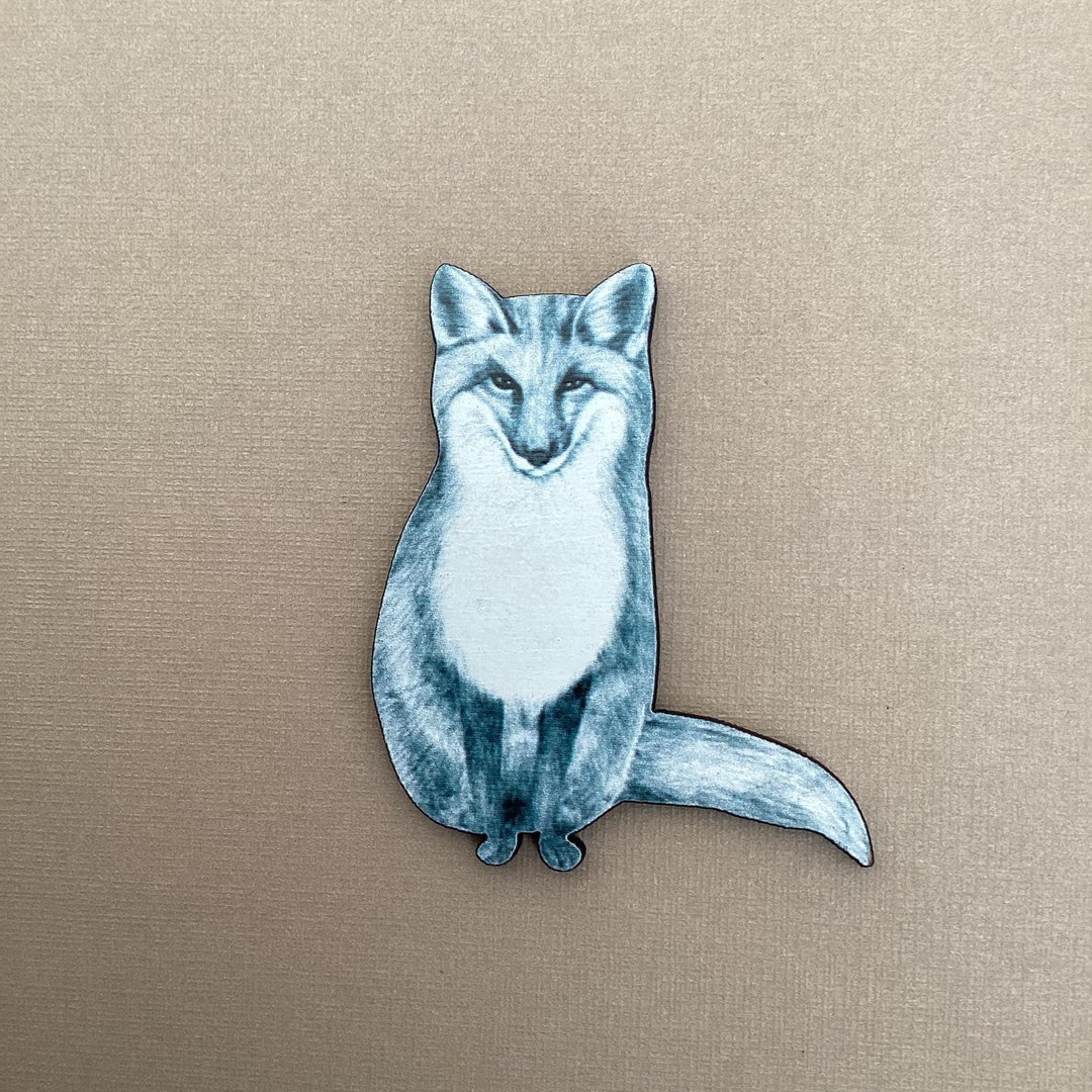 Fox Accessory White Fox Pendant /fox Jewellery/fox Badge/winter Fox Pin /fox Gift ...