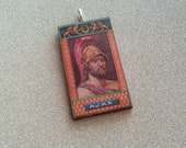 Wooden Greek God Pin/Ajax Pin/God Brooch /Greek God Ajax /Roman Greek Mythology Pendant/Greek Mythology Pendant/ /Greek God Jewellery