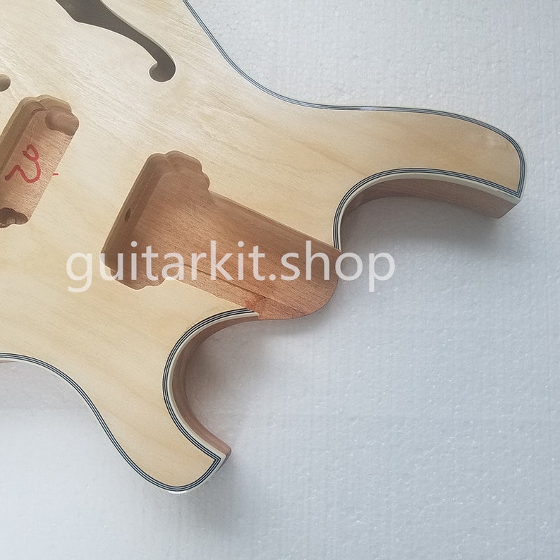 DIY Guitar Kit Semihollow Electric Guitar Kit / DIY Electric Etsy