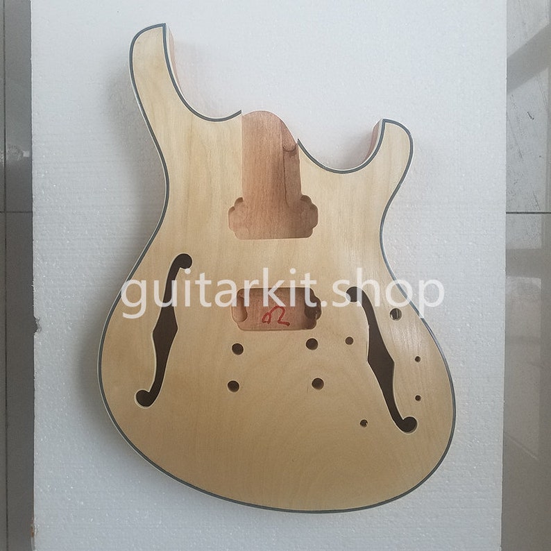 DIY Guitar Kit Semihollow Electric Guitar Kit / DIY Electric Etsy