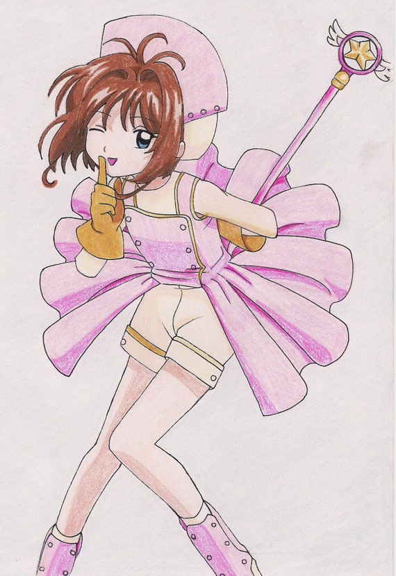 Hand Gezeichnet Fanart Von Cardcaptor Sakura Anime Etsy