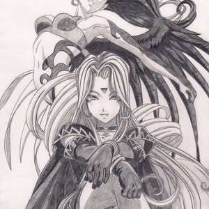 Digital print fanart from Ah My Goddess