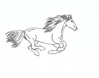 Galloping Horse "Color Me" Digital Print