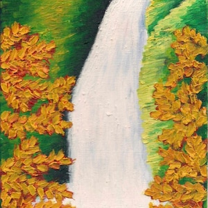 Oil painting of Waterfall