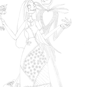 Color Me digital print of Jack and Sally Wedding