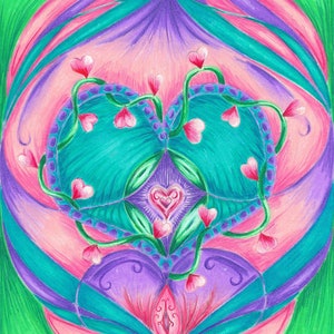 Love Grows original drawing design